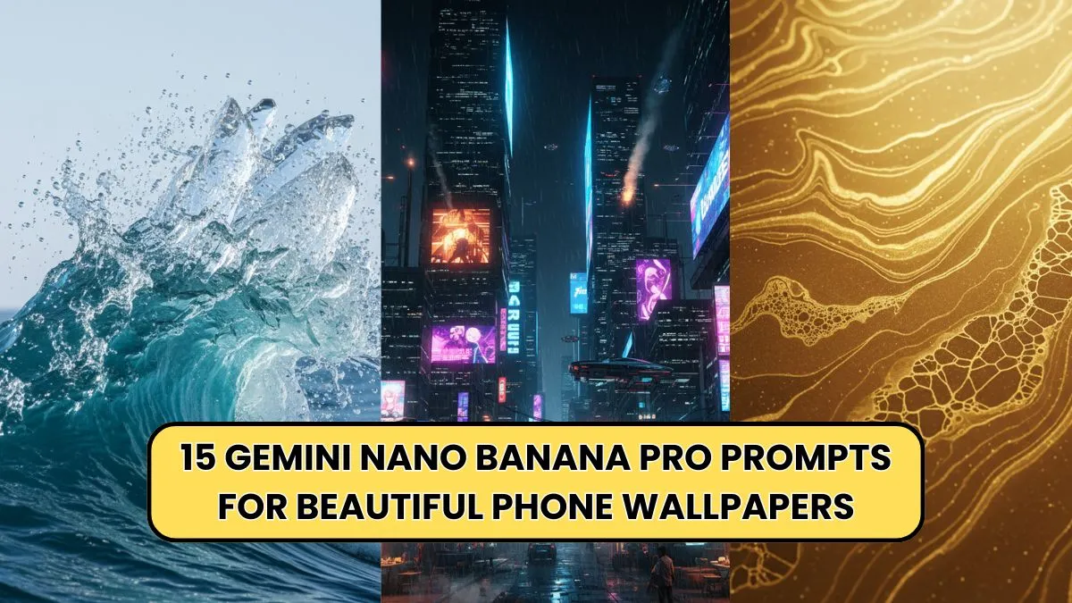 15 Gemini Nano Banana Pro Prompts for Beautiful Phone Wallpapers