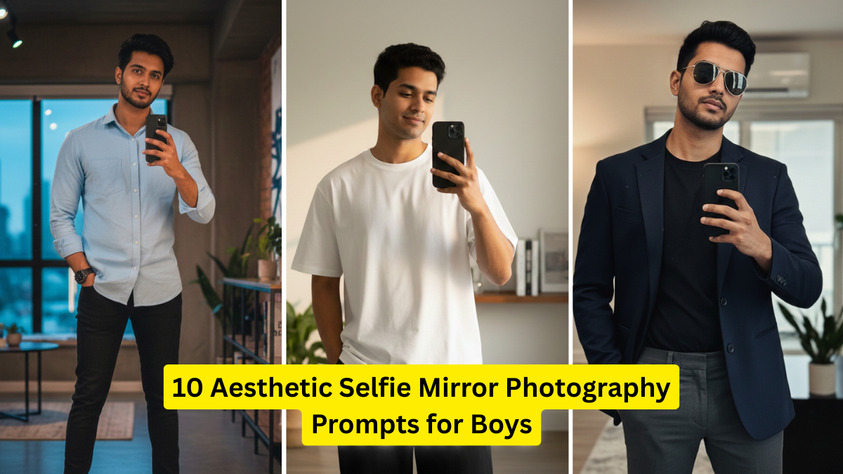 10 Aesthetic Selfie Mirror Photography Prompts for Boys