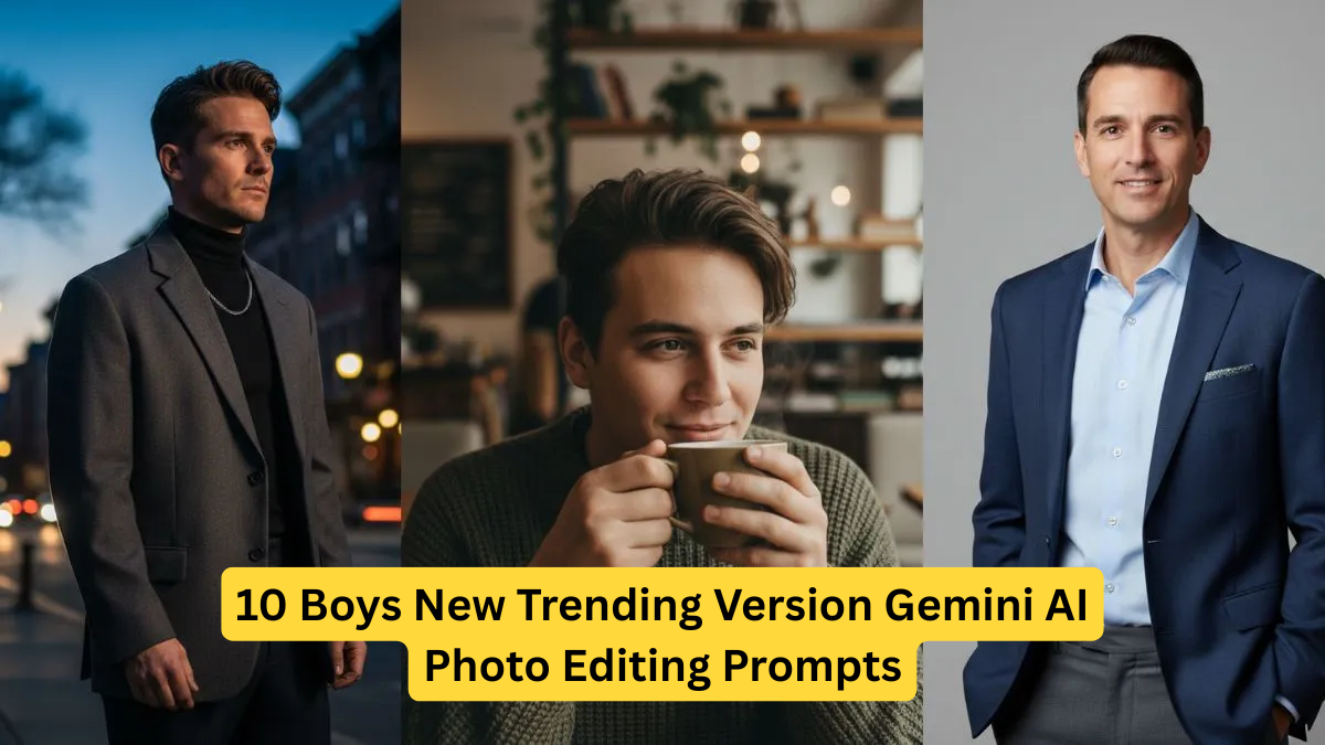 10 Boys New Trending Version Gemini AI Photo Editing Prompts
