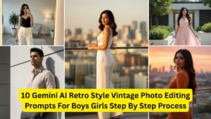 10 Gemini AI Retro Style Vintage Photo Editing Prompts For Boys Girls Step By Step Process