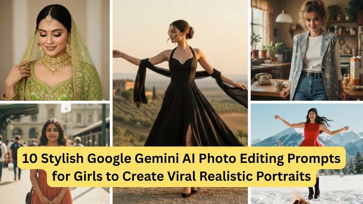 10 Stylish Google Gemini AI Photo Editing Prompts for Girls to Create Viral Realistic Portraits