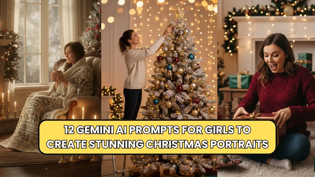 12 Gemini AI Prompts for Girls to Create Stunning Christmas Portraits