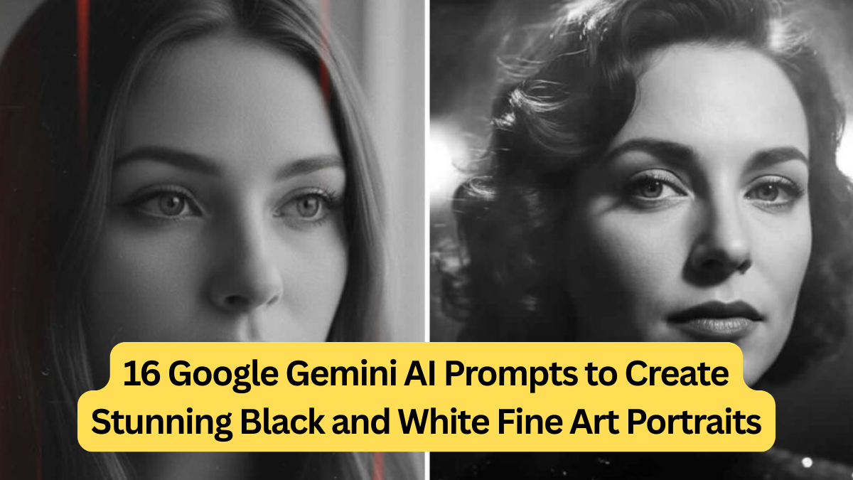 16 Google Gemini AI Prompts to Create Stunning Black and White Fine Art Portraits